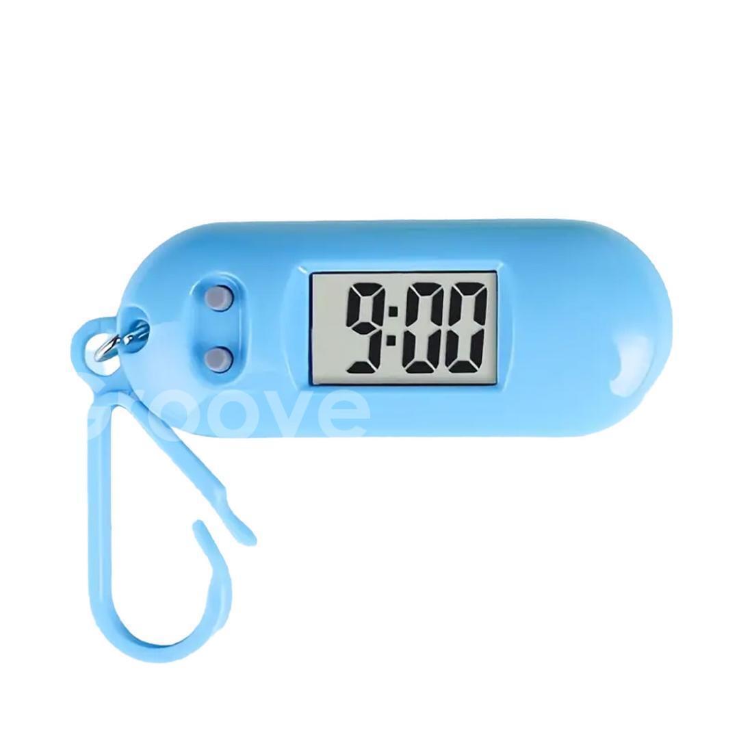 ブルー 時計 キーホルダー デジタル デジタル時計 子供 キッズ 児童 通学鞄 かばん カバン 塾 学生 懐中時計 バッグ 大人拍卖