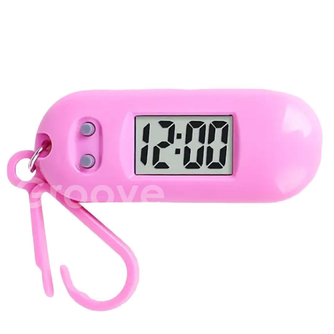 ピンク 時計 キーホルダー デジタル デジタル時計 子供 キッズ 児童 通学鞄 かばん カバン 塾 学生 懐中時計 バッグ 大人拍卖