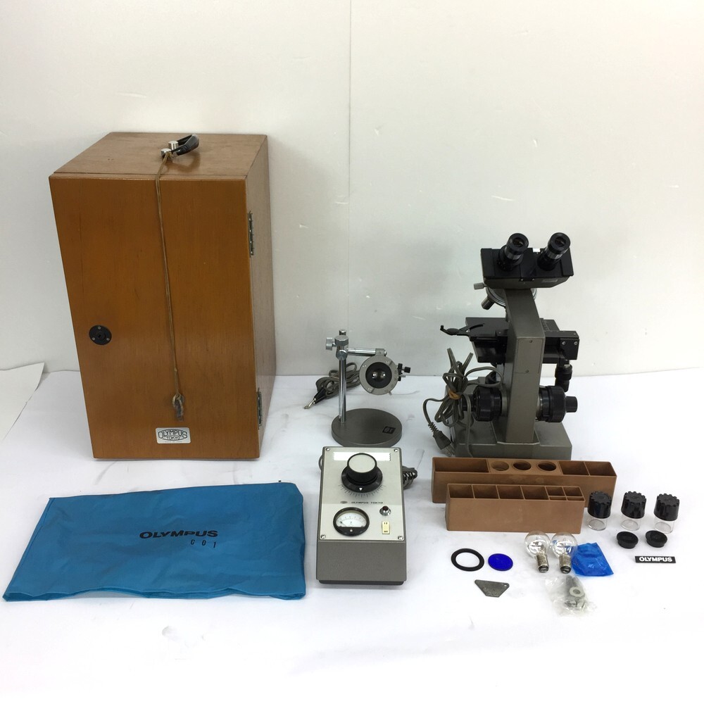 【同梱不可】【140】ジャンク品 OLYMPUS オリンパス CHシリーズ CHBS TE-2 双眼顕微鏡 顕微鏡用光源電源 3点セット 外箱付き ※動作未確認拍卖