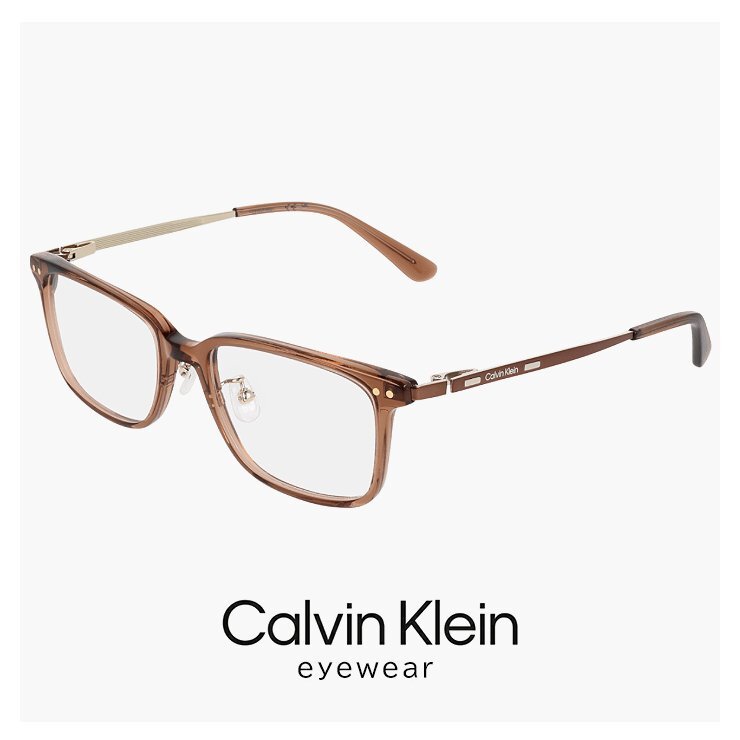 新品 メンズ カルバンクライン メガネ ck25529lb-200 calvin klein 眼鏡 CK25529LB スクエア ウェリントン 型 めがね 茶色 ブラウン カラー拍卖