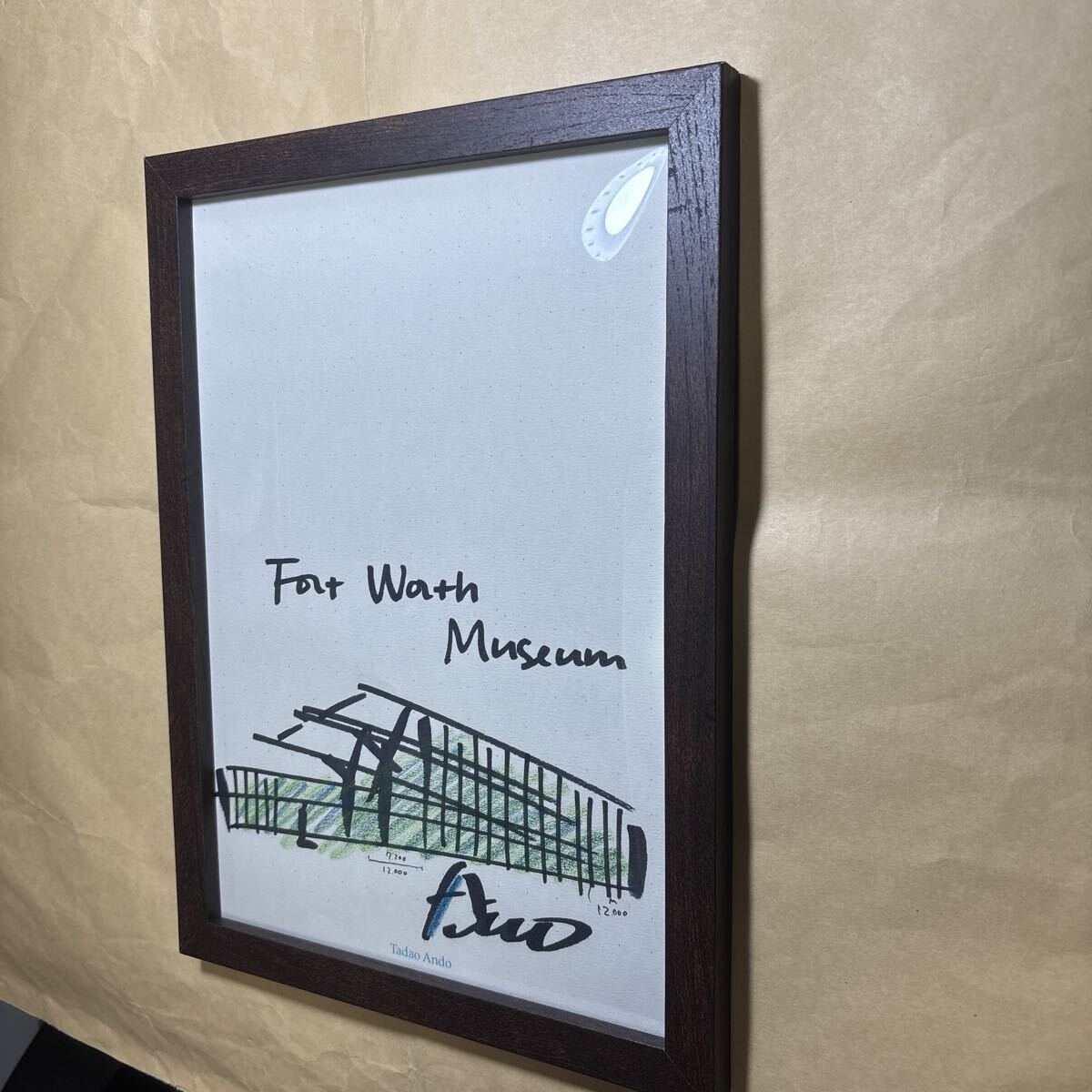 サイン 安藤忠雄 フォートワース現代美術館拍卖