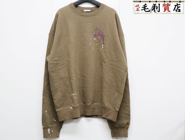 ディオール×カクタスジャック Dior×Cactus Jack スウェット 283J679A0531 カーキ サイズL 【中古】 トレーナー拍卖