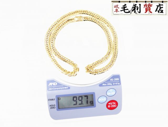 K18 キヘイ 喜平 ネックレス 12面トリプル 99.7g 12メントリプル 18金 イエローゴールド 750 YG 【中古】 ジュエリー拍卖