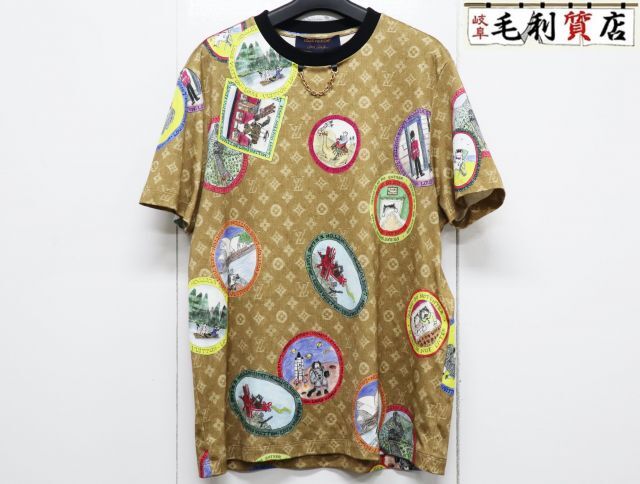 ルイヴィトン LOUIS VUITTON モノグラム キャットスタンプ Tシャツ 1AHYT0 サイズM RW261WW 極上美品 【中古】 トッ拍卖