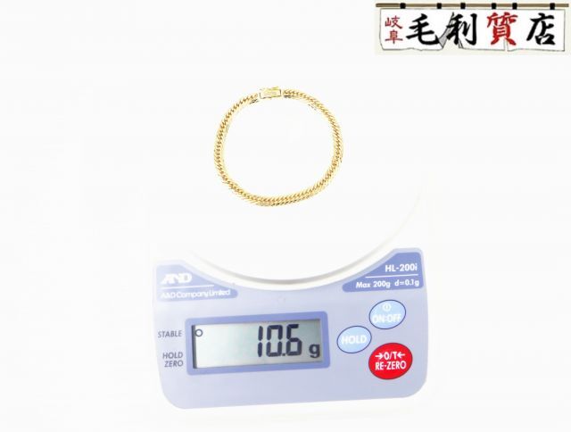 K18 キヘイ 喜平 ブレスレット ミラーカット 10.6g 18金 イエローゴールド 750 YG 【中古】ジュエリー拍卖