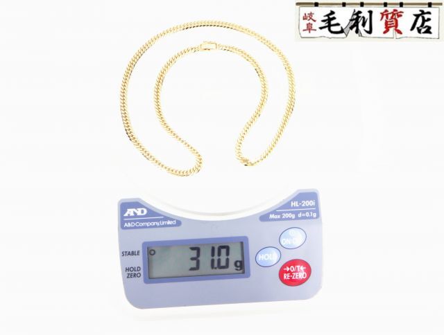 K18 キヘイ 喜平 ネックレス 6面ダブル 31.0g 6メンダブル 18金 イエローゴールド 750 YG 【中古】 ジュエリー拍卖