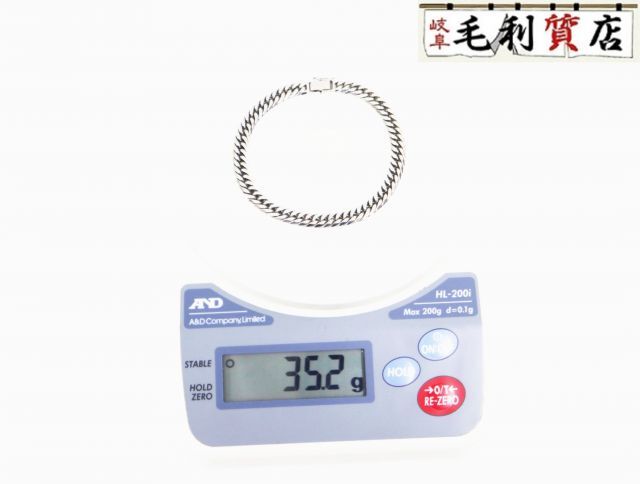 PT850 キヘイ 喜平 ブレスレット 6面ダブル 35.2g 6メンダブル 白金 プラチナ 850 PT【中古】 ジュエリー拍卖