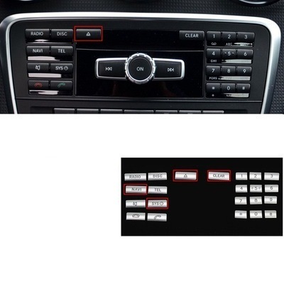 高品格♪ ベンツ サテンシルバー オーディオ スイッチ カバー W117 C117 X117 CLA180 CLA250 CLA45 CLAクラス クーペ 前期拍卖