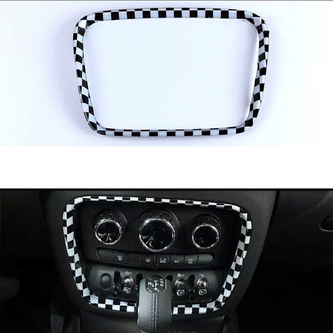 デザイン性UP♪ BMW MINI センターコンソール パネル カバー チェッカー ミニ F54 クラブマン ワン クーパー クーパーS クーパーSD拍卖