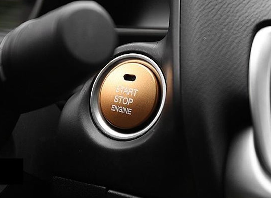 デザイン性UP♪ ゴールド エンジン スターター スイッチ カバー マツダ デミオ 13C 13S 15C 15Sツーリング XD XDツーリング 15MB DJ 系拍卖