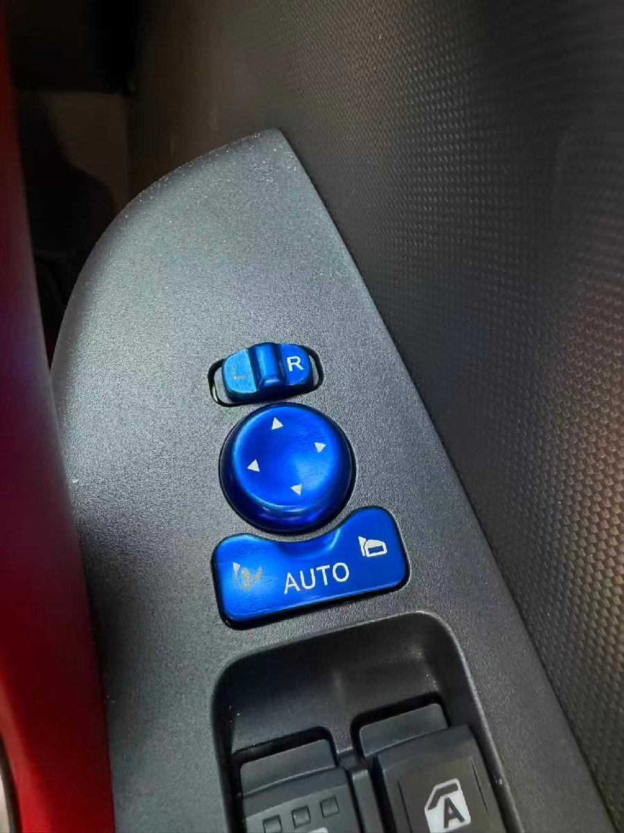 デザイン性UP♪ ドアミラー スイッチ カバー 青 ダイハツ ムーヴ キャンバス LA850S LA860S セオリー ストライプス X G ターボ拍卖