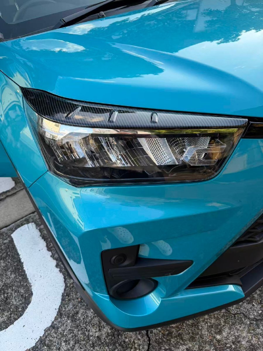 スポーティ全開♪ カーボン ルック アイライン ヘッドライト カバー ガーニッシュ トヨタ ライズ A200A A210A X XS G Z拍卖