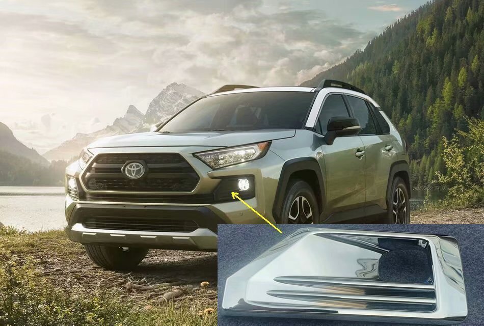 鏡面仕上げ♪ メッキ フォグランプ フォグライト カバー RAV4 50 系 MXAA54 アドベンチャー ガーニッシュ クローム拍卖