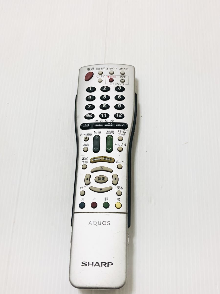リモコン SHARP AQUOS テレビ GA812WJSA シャープ アクオス 動作品拍卖