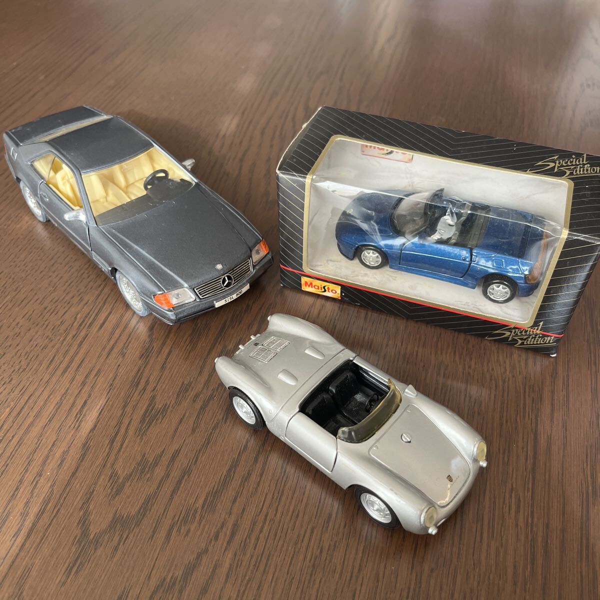 メルセデスベンツ MERCEDES BENZ 500SL 、maisto(1/32)ポルシェ PORSCHE 550 A SPYDER スパイダー 自動車 フィギュア拍卖