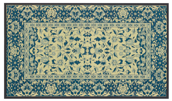 い草 玄関マット 約55×85cmブルー コンチェルト ブルー 不織布貼り拍卖