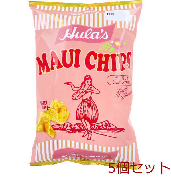 フラ印 マウイチップス ガーリックシュリンプ味 125g 5セット拍卖
