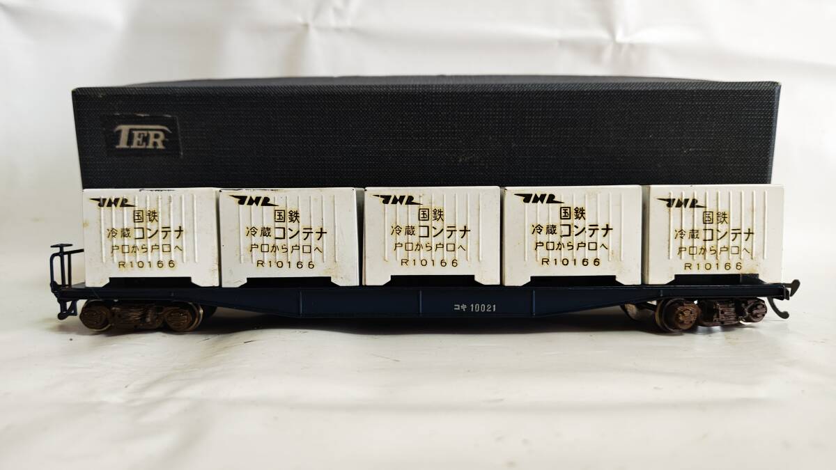 エンドウ HO ボギー貨車 コンテナ特急 コキ10000 箱付。拍卖