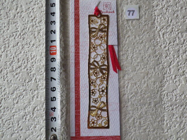しおり ブックマーク 和柄 りぼん 日本製 24KGP 未使用●77●送料110円●同梱大歓迎拍卖