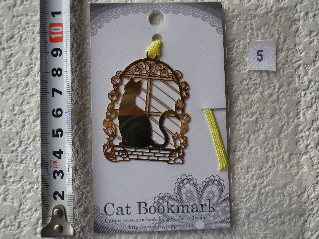 しおり 栞 キャットブックマーク 猫と窓 日本製 未使用●5●送料110円●同梱大歓迎拍卖