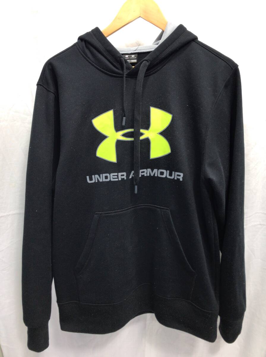 UNDERARMOUR アンダーアーマー プルオーバーパーカー ブラックxイエロー MD メンズ E22拍卖