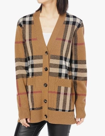 ★美品★ 2023FW BURBERRY バーバリー ウール×カシミヤ カーディガン サイズS 拍卖