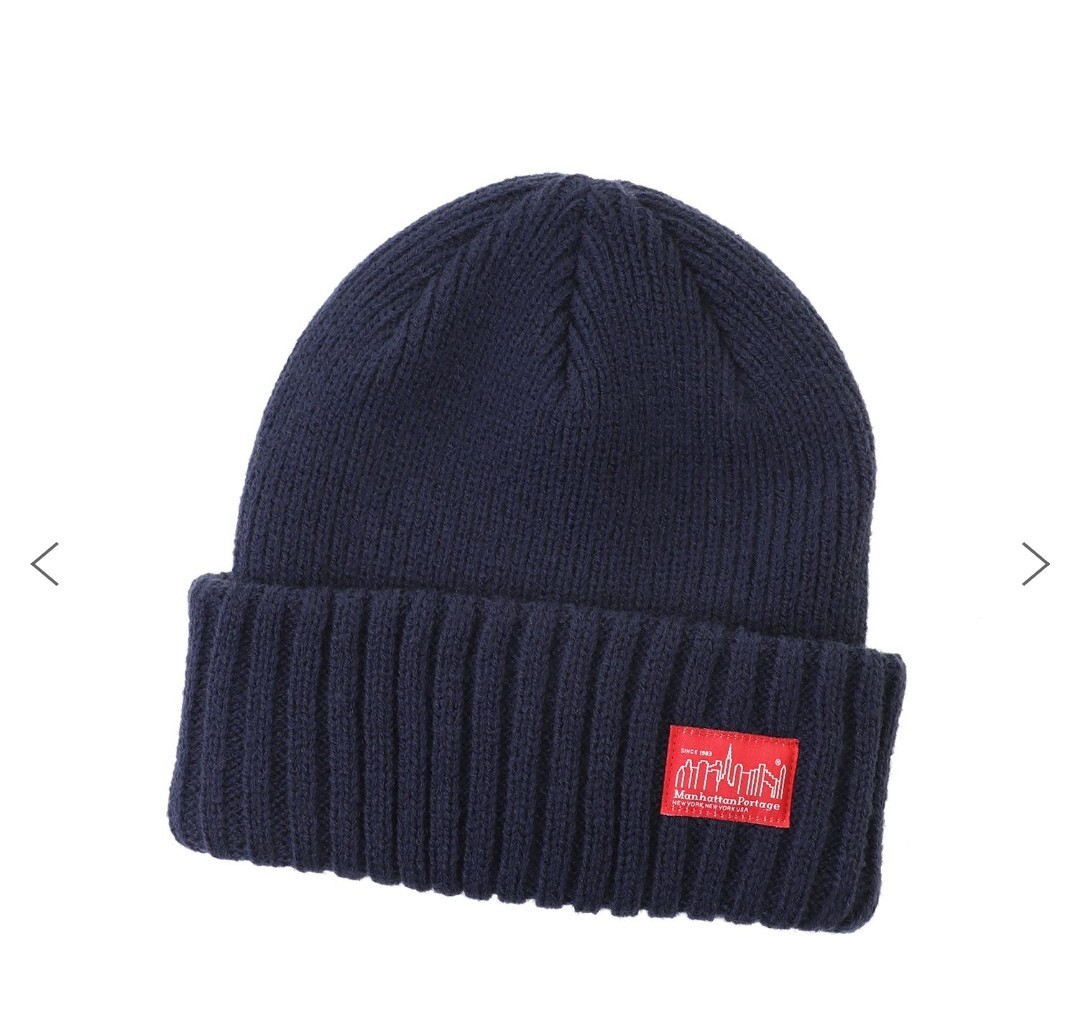 ■ マンハッタンポーテージ ニット帽 /ニットキャップ /ビーニー/ 帽子/ ネイビー /紺/Manhattan Portage拍卖