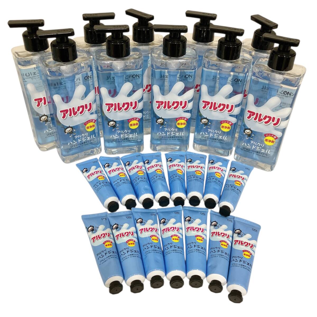 RE313 ON:THE BODY アルクリ ハンドジェル アルコール洗浄タイプ まとめ売り 480ml×10/40ml×15 手指消毒 新古品拍卖
