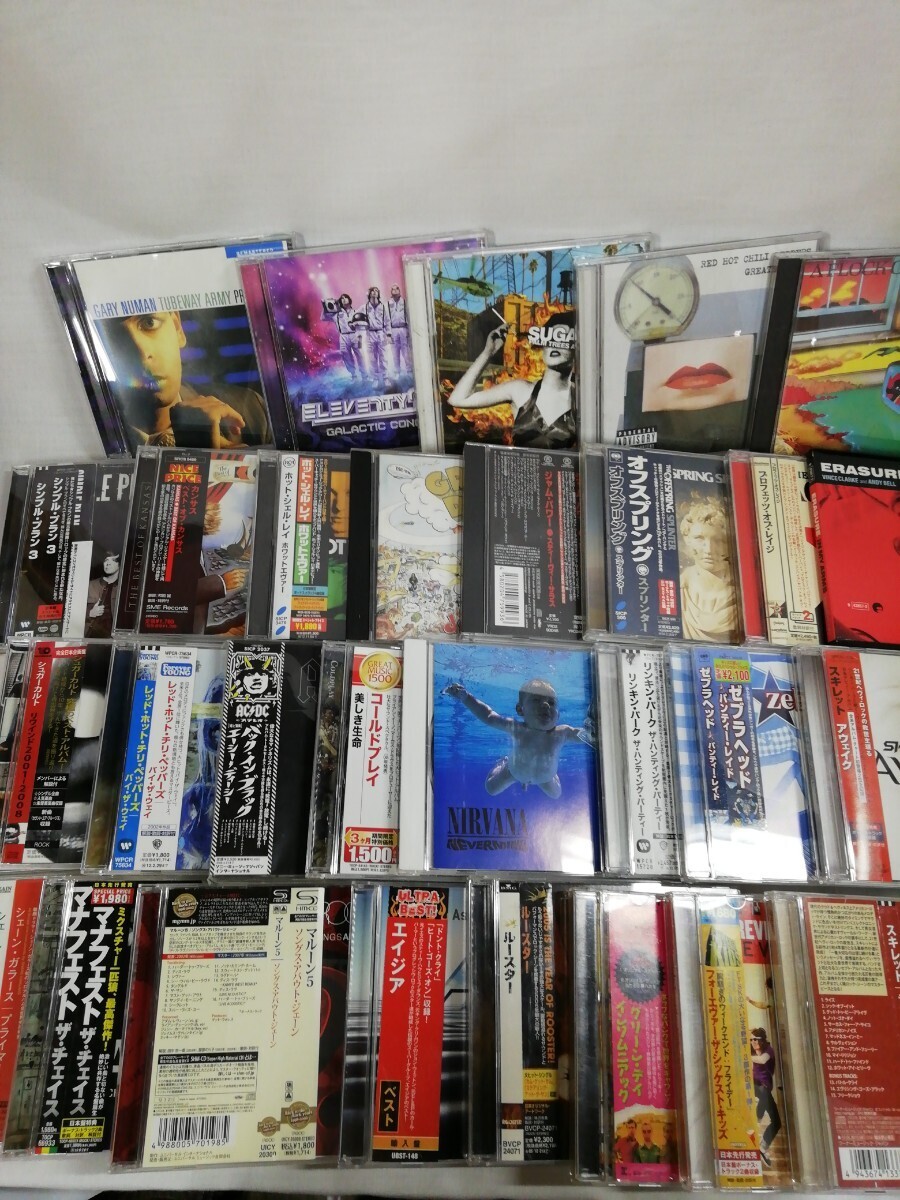 g_t Q186 洋楽ロック 人気CDまとめ売り !AC/DC/ニルヴァーナ/コールドプレイ/リンキン・パーク/レッチリ等 帯付き 多し良好 現状品 30枚拍卖