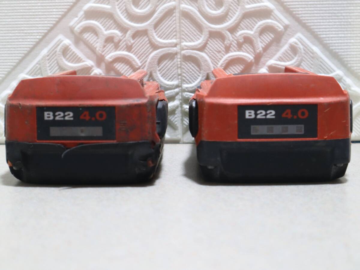 A1211 & 【2個セット】 HILTI ヒルティ 22V/4.0Ah 高性能 バッテリーパック B22/4.0拍卖