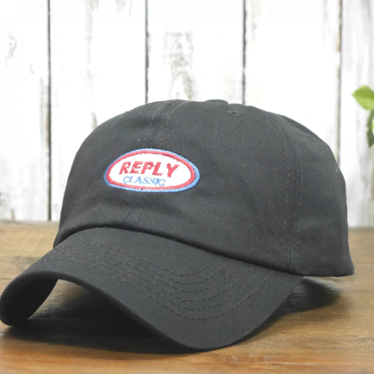 全国一律送料450円 REPLY CLASSIC ロゴ シンプル ブラック UV対策 サイズ調整可能 男女OK拍卖