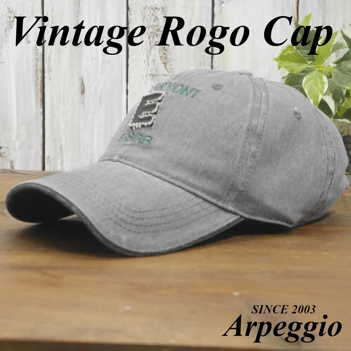 ローキャップ シンプル 色あせ ビンテージ加工 ロゴ EVERYONT グレー サイズ調整可 送料\450 男女兼用 メンズ レディース拍卖