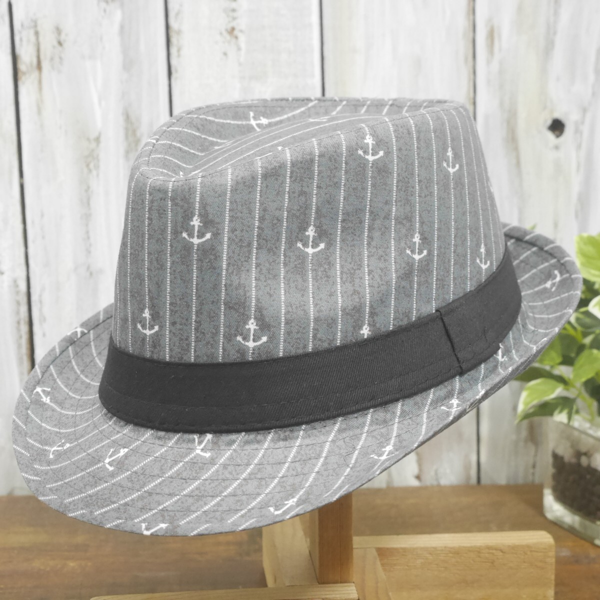 フェドラハット マリン ブラック 編男女OK 最安送料\450 メンズ レディース 中折れハット パナマ ボルサリーノ拍卖