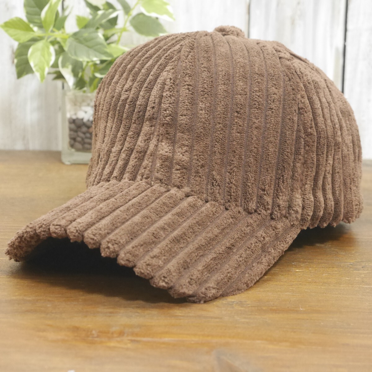 ワイドウェール コーデユロイ ブラウン キャップ サイズ調整可能 送料\450 男女OK メンズ レディース拍卖