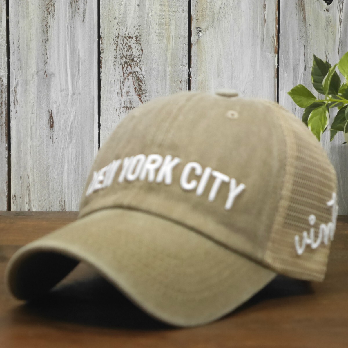 NEW YORK CITY メッシュキャップ ブラウン ロゴ UV対策 サイズ調整可能 送料\450 男女OK メンズ レディース拍卖