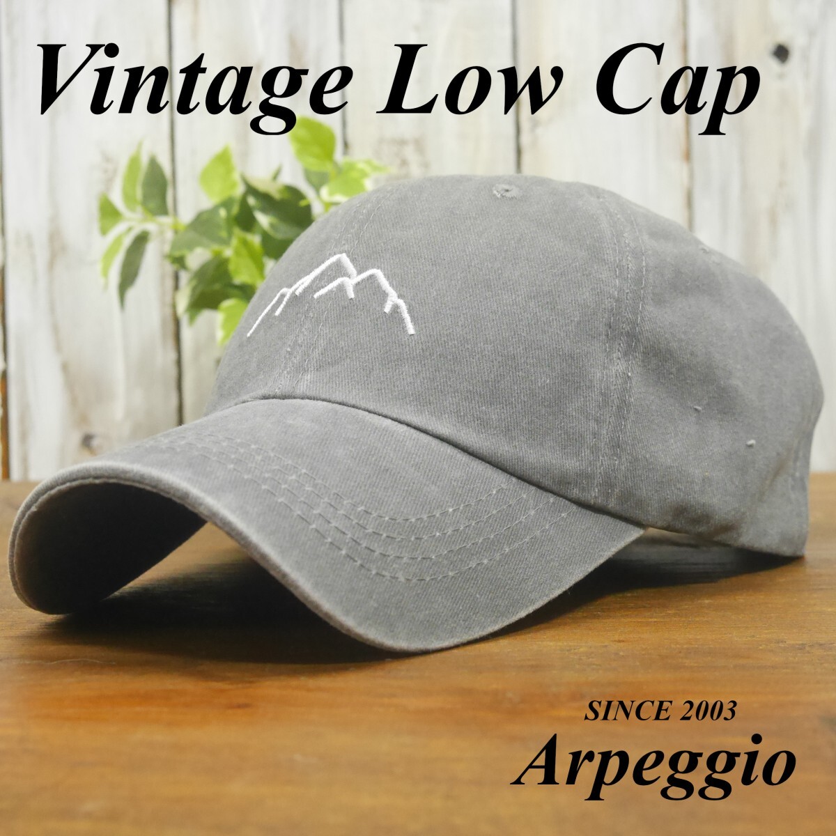 ダメージ 色あせ シンプル ワンポイント ローキャップ グレー サイズ調整可 送料\450 男女OK!拍卖