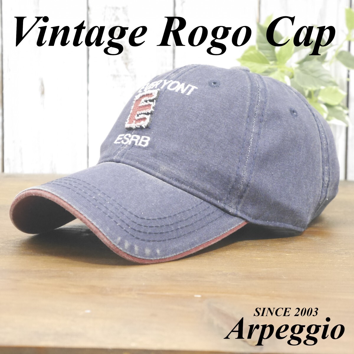 ローキャップ シンプル 色あせ ビンテージ加工 ロゴ EVERYONT ネイビー サイズ調整可 送料\450 男女兼用 メンズ レディース拍卖