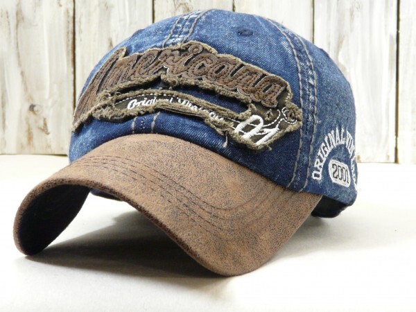 Americana ローキャップ インディゴブルー ネイビー 青 サイズ調整可 送料\450 男女OK メンズ レディース拍卖