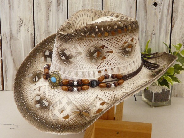 テンガロンハット グレー ターコイズ 送料\450 男女OK メンズ レディース 拍卖