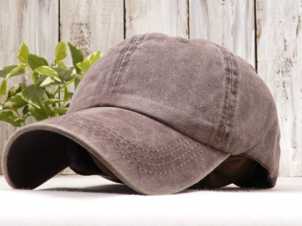 色あせ ダメージ ローキャップ シンプル ブラウン サイズ調整可能 送料\450 男女OK メンズ レディース拍卖