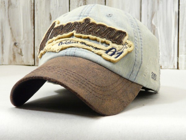 Americana ローキャップ インディゴライトブルー 薄青 サイズ調整可 送料\450 男女OK メンズ レディース拍卖