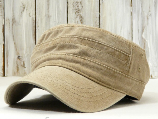 ダメージ ワークキャップ 色あせ ベージュ 薄茶色 サイズ調整可 送料\450 男女OK メンズ レディース拍卖