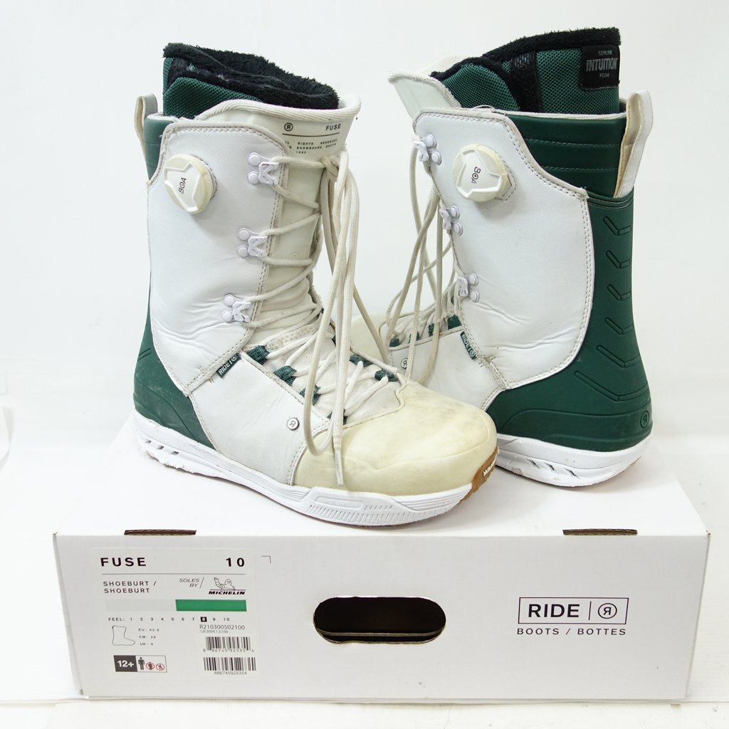 中古 訳あり 2021-2022 RIDE FUSE BOA メンズ28cm スノーボードブーツ ライド フューズ ボア 40182-1拍卖