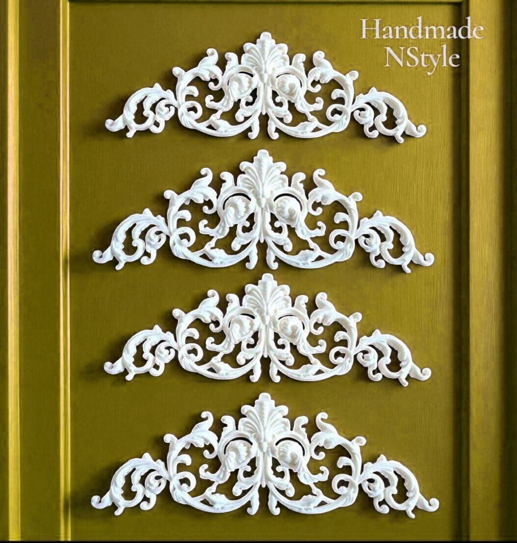 アンティーク飾り DIY 装飾 ロココ調レリーフ 4点セット ガーデンオブジェ インテリア拍卖