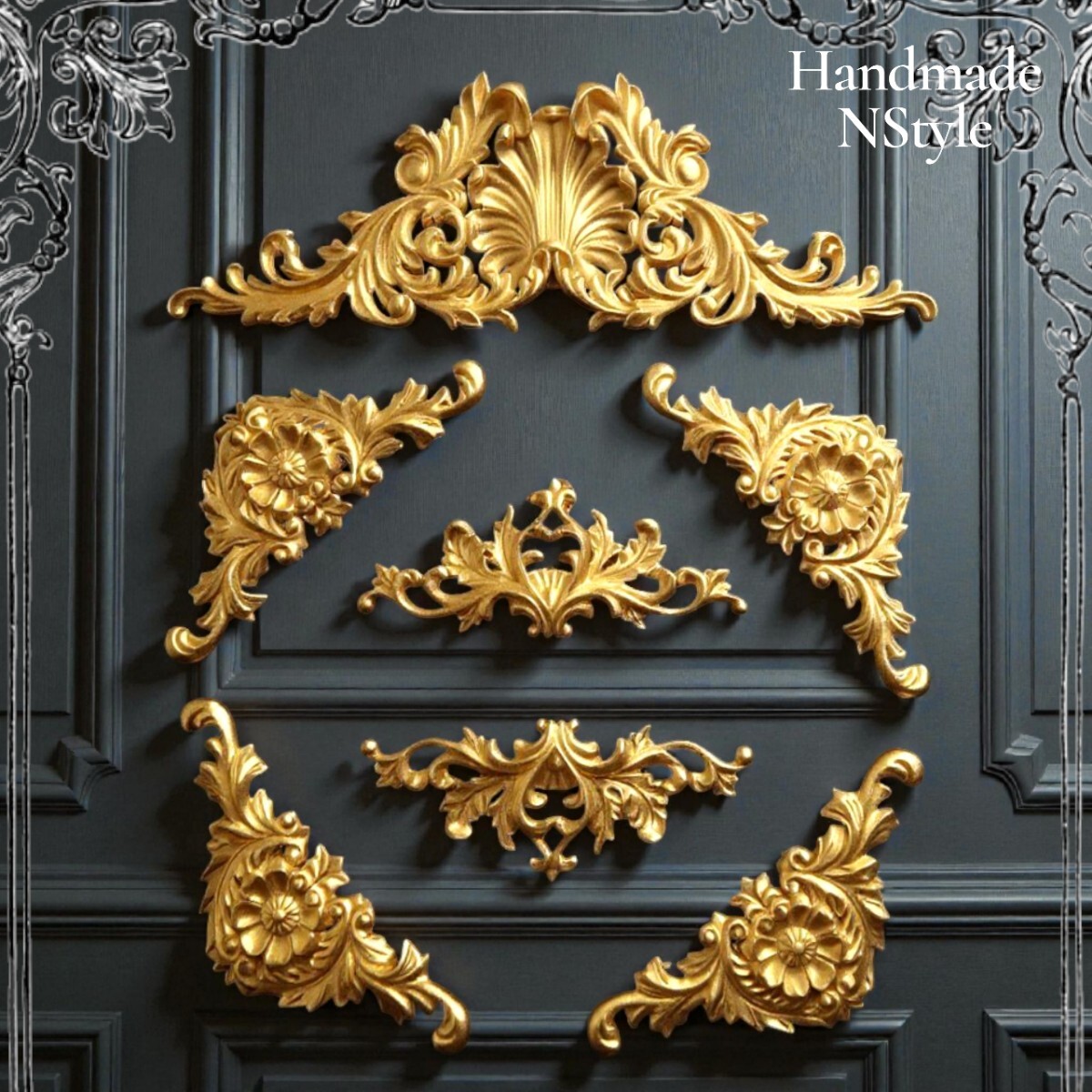 アンティーク飾り DIY 装飾 ロココ調レリーフ 蚤の市拍卖