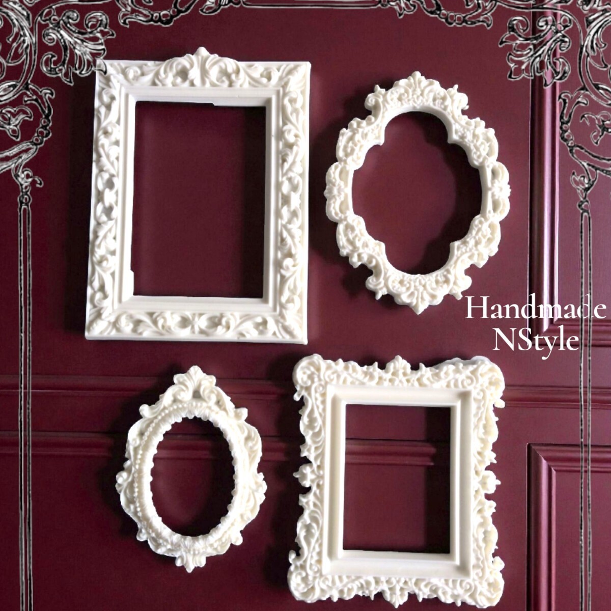 アンティーク飾り DIY フレーム 装飾 ロココ調レリーフ拍卖