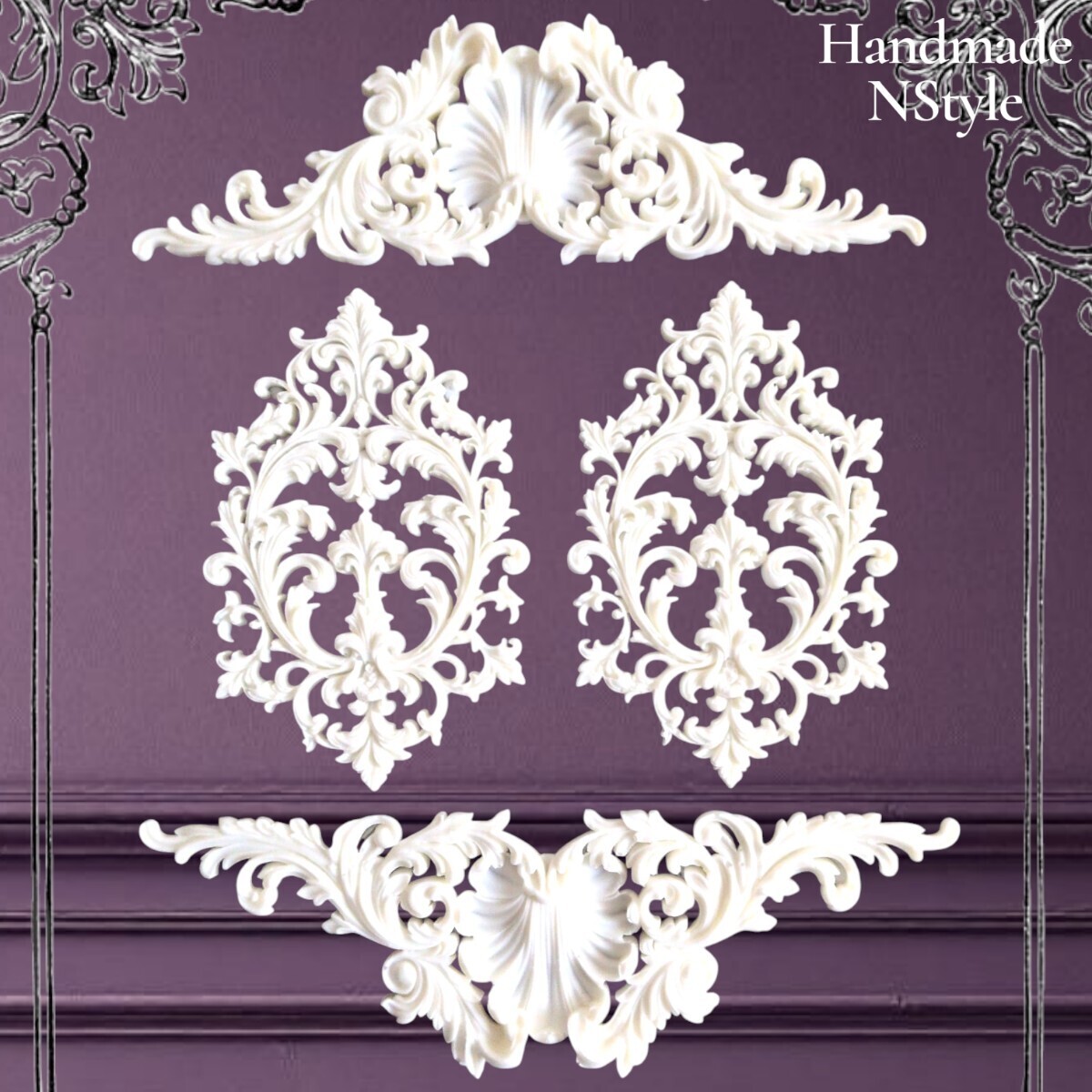 アンティーク飾り DIY フレーム 装飾 ロココ調レリーフ レース拍卖