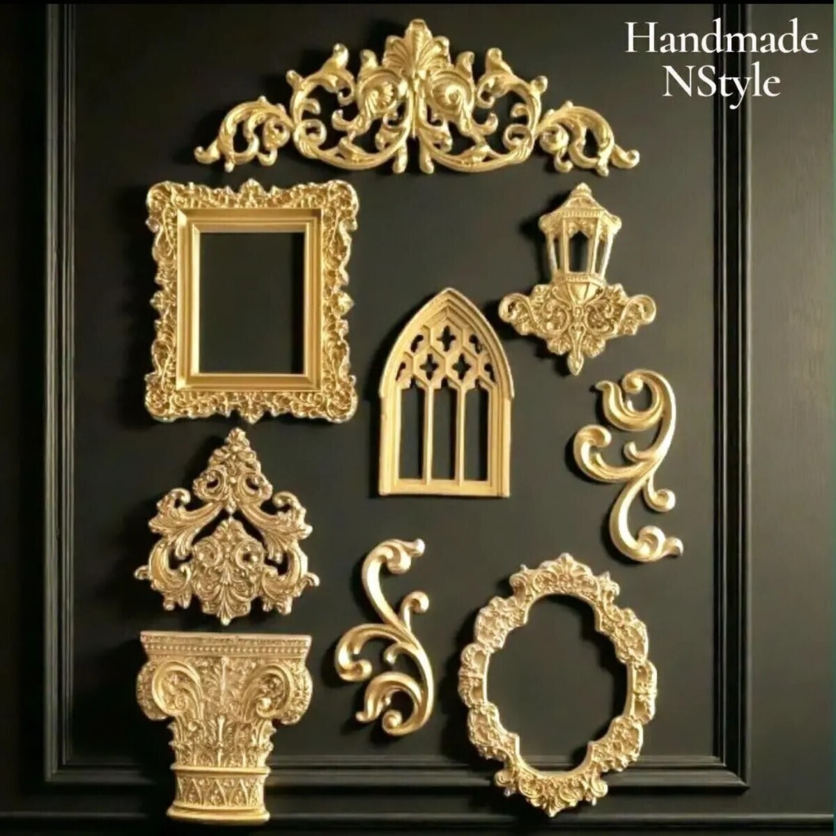 アンティーク飾り DIY 装飾 ロココ調レリーフ 宮殿 ゴールド アンティーク フランス拍卖