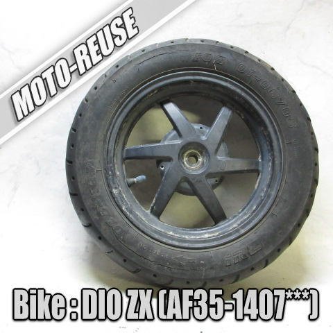 □【DIO ZX ディオZX AF35 前期】純正リアホイール 後輪 アルミ 艶消し黒□K80412拍卖
