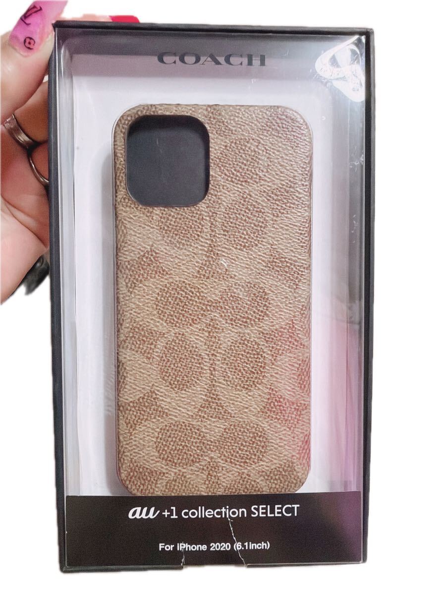 COACH iPhone 12pro (6.1inch) ケース ベージュ系 拍卖